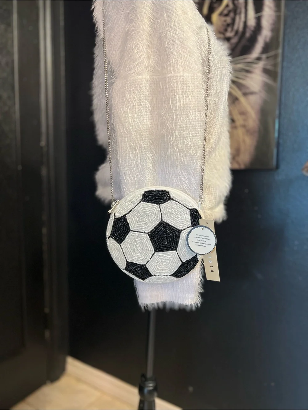 ⚽️Studio 12 Hand-Beaded Soccer Ball Crossbody Bag-NWT⚽️